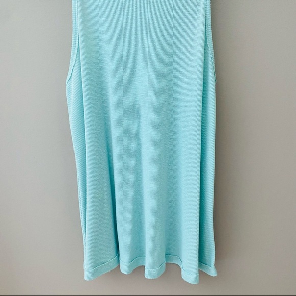 Free People Ribbed Tank Top Teal Sz Small - Picture 3 of 10